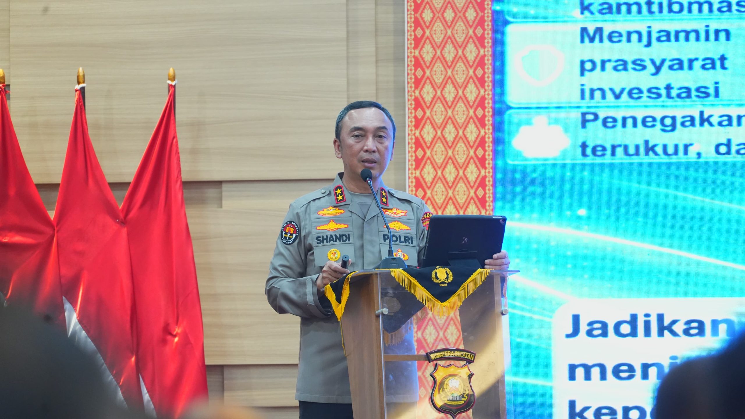 Kapolda Sumsel Irjen Pol Sandi Paparkan Commander Wish 2026 Fokus Stabilitas Ekonomi